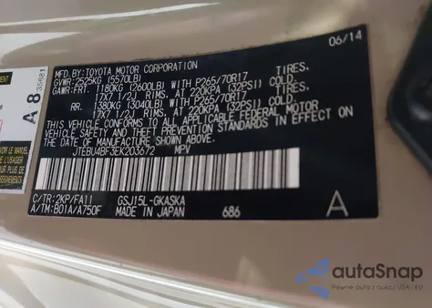 2014 Toyota Fj Cruiser z USA, uszkodzony, nr VIN JTEBU4BF3EK203672